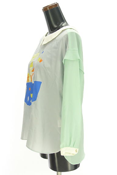 POU DOU DOU（プードゥドゥ）の古着「プリントシアーブラウス（カットソー・プルオーバー）」大画像３へ