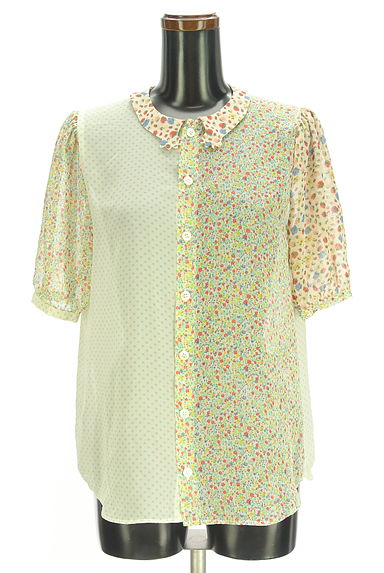 クリックで大画像表示 Ne-net(ネネット)の古着「小花柄×ドットシアーブラウス(ブラウス)」大画像1へ