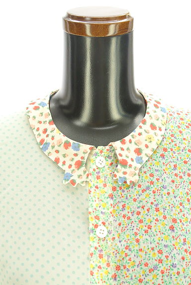 クリックで大画像表示 Ne-net(ネネット)の古着「小花柄×ドットシアーブラウス(ブラウス)」大画像4へ