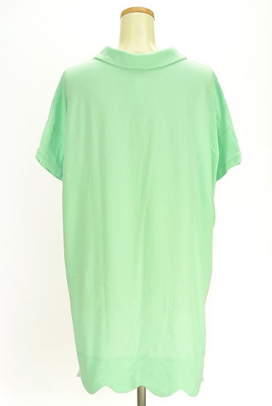 CHILD WOMAN（チャイルドウーマン）の古着「Dot and Stripes CHILD WOMAN ロングポロシャツ（ポロシャツ）」大画像２へ