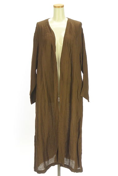 SLOBE IENA（スローブイエナ）の古着「フロントオープンロングリネンガウン（カーディガン・ボレロ）」大画像１へ