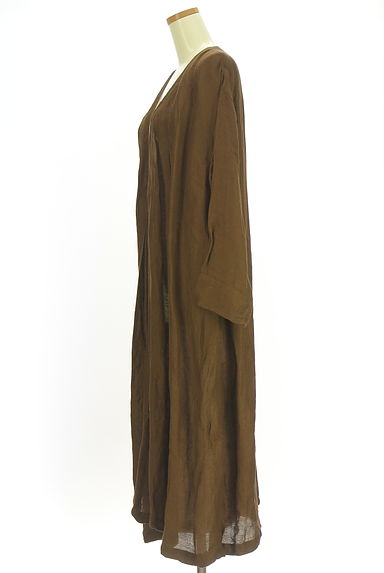 SLOBE IENA（スローブイエナ）の古着「フロントオープンロングリネンガウン（カーディガン・ボレロ）」大画像３へ