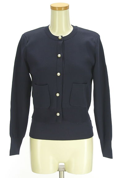 Apuweiser riche（アプワイザーリッシェ）の古着「無地ニット+パールボタンカーディガン（アンサンブル）」大画像１へ