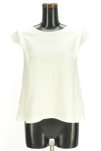 クリックで大画像表示 LAISSE PASSE(レッセパッセ)の古着「刺繍レース肩フリルカットソー(カットソー・プルオーバー)」大画像1へ