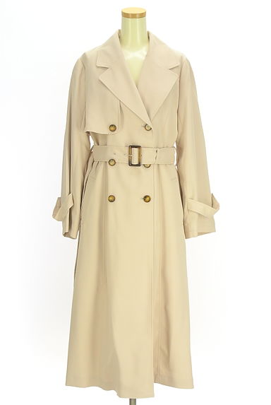 LAISSE PASSE（レッセパッセ）の古着「ベルト付きロングフレアトレンチコート（トレンチコート）」大画像１へ