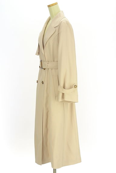 LAISSE PASSE（レッセパッセ）の古着「ベルト付きロングフレアトレンチコート（トレンチコート）」大画像３へ