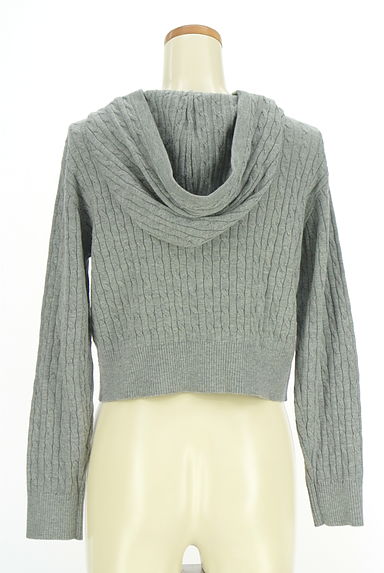 JILL by JILLSTUART（ジルバイジルスチュアート）の古着「ケーブル編みジップアップニットパーカー（スウェット・パーカー）」大画像２へ