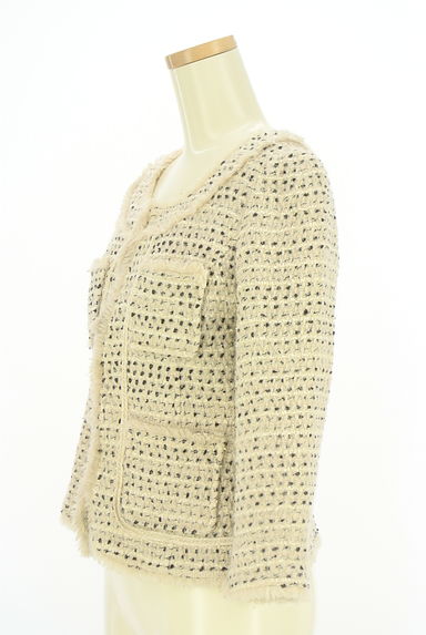 JILLSTUART（ジルスチュアート）の古着「ノーカラーツイードジャケット（ジャケット）」大画像３へ