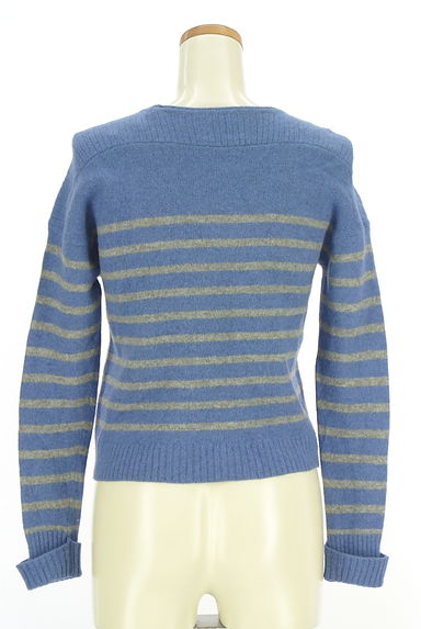 クリックで大画像表示 HUMAN WOMAN(ヒューマンウーマン)の古着「パネルボーダー柄ニットトップス(セーター)」大画像2へ