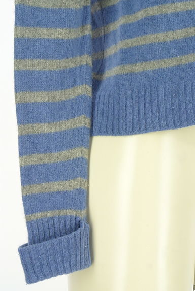 クリックで大画像表示 HUMAN WOMAN(ヒューマンウーマン)の古着「パネルボーダー柄ニットトップス(セーター)」大画像5へ