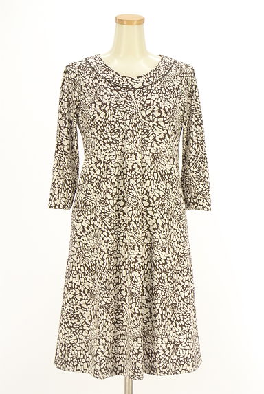 クリックで大画像表示 7-ID concept(セブンアイディーコンセプト)の古着「七分袖膝丈柄ワンピース(ワンピース・チュニック)」大画像1へ