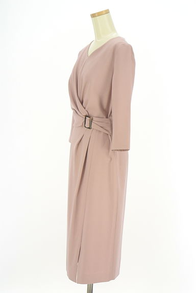 COUP DE CHANCE（クードシャンス）の古着「バックル付きドレープワンピース（ワンピース・チュニック）」大画像３へ