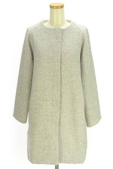 クリックで大画像表示 GALLARDAGALANTE(ガリャルダガランテ)の古着「ノーカラーヘリンボーン織コート(コート)」大画像1へ