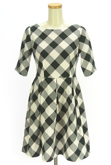 クリックで大画像表示 BLUE LABEL CRESTBRIDGE(ブルーレーベル・クレストブリッジ)の古着「半そでブロックチェック柄ワンピース(ワンピース・チュニック)」大画像1へ