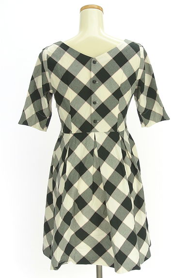 クリックで大画像表示 BLUE LABEL CRESTBRIDGE(ブルーレーベル・クレストブリッジ)の古着「半そでブロックチェック柄ワンピース(ワンピース・チュニック)」大画像2へ