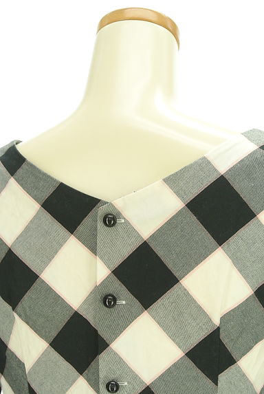 クリックで大画像表示 BLUE LABEL CRESTBRIDGE(ブルーレーベル・クレストブリッジ)の古着「半そでブロックチェック柄ワンピース(ワンピース・チュニック)」大画像5へ