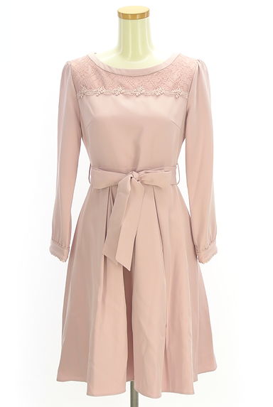 MISCH MASCH（ミッシュマッシュ）の古着「ベルト付き膝上フレアワンピース（ワンピース・チュニック）」大画像１へ