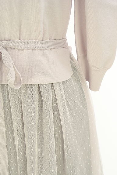 MISCH MASCH（ミッシュマッシュ）の古着「ニット×チュールミモレワンピース（ワンピース・チュニック）」大画像５へ