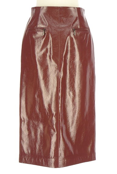 クリックで大画像表示 Pinky&Dianne(ピンキー&ダイアン)の古着「ハイウエストフェイクレザー膝下スカート(ロングスカート・マキシスカート)」大画像1へ