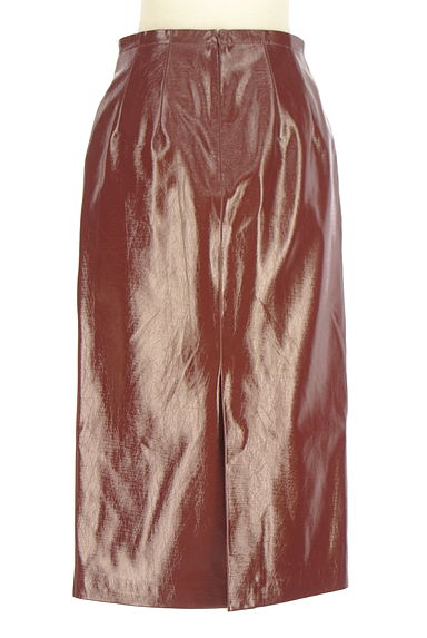 クリックで大画像表示 Pinky&Dianne(ピンキー&ダイアン)の古着「ハイウエストフェイクレザー膝下スカート(ロングスカート・マキシスカート)」大画像2へ