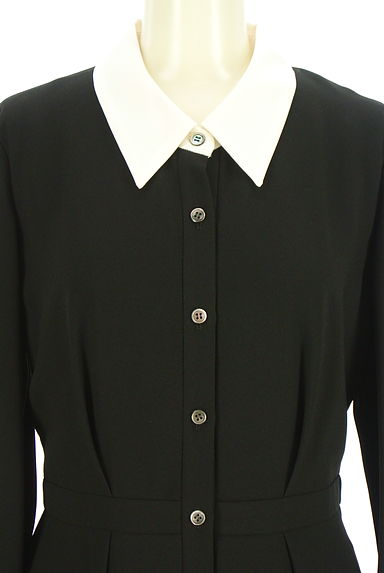 クリックで大画像表示 Pinky&Dianne(ピンキー&ダイアン)の古着「バイカラー襟ロングシャツワンピース(ワンピース・チュニック)」大画像4へ