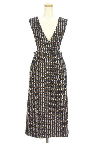 クリックで大画像表示 Pinky&Dianne(ピンキー&ダイアン)の古着「ラメツイードジャンパースカート(キャミワンピース)」大画像1へ