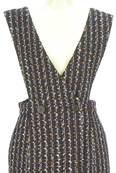 クリックで大画像表示 Pinky&Dianne(ピンキー&ダイアン)の古着「ラメツイードジャンパースカート(キャミワンピース)」大画像4へ