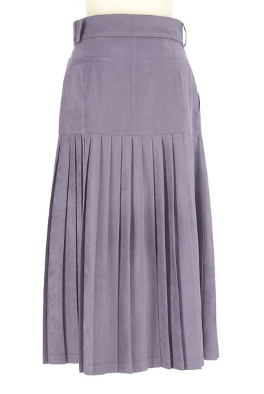 クリックで大画像表示 Pinky&Dianne(ピンキー&ダイアン)の古着「ベルト付きフェイクスウェードプリーツスカート(ロングスカート・マキシスカート)」大画像2へ