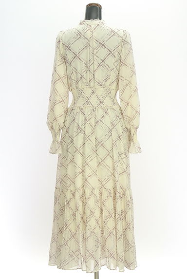 Snidel（スナイデル）の古着「チェック柄シフォンロングワンピース（ワンピース・チュニック）」大画像２へ