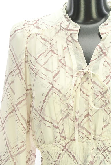 Snidel（スナイデル）の古着「チェック柄シフォンロングワンピース（ワンピース・チュニック）」大画像４へ