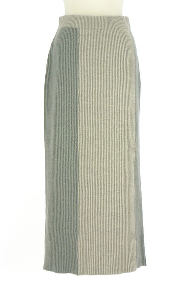 AZUL BY MOUSSY（アズールバイマウジー）の古着「バイカラーロングニットタイトスカート（ロングスカート・マキシスカート）」大画像１へ