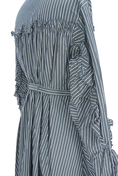 REDYAZEL（レディアゼル）の古着「ストライプ柄シャツワンピース（ワンピース・チュニック）」大画像５へ