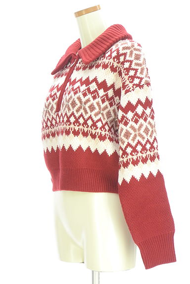 クリックで大画像表示 REDYAZEL(レディアゼル)の古着「フェアアイル柄ハーフジップニットトップス(セーター)」大画像3へ