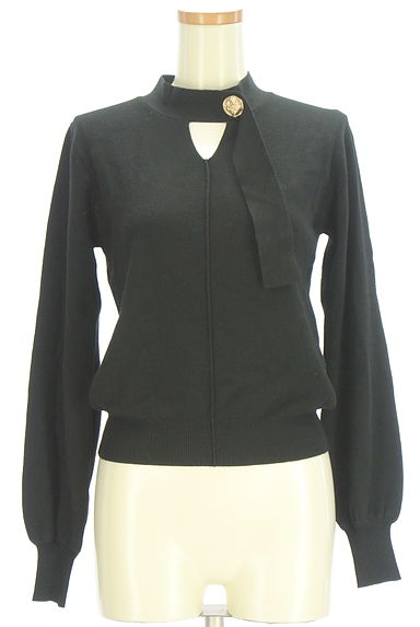 And Couture（アンドクチュール）の古着「ボタン付タイキーネックニットトップス（ニット）」大画像１へ