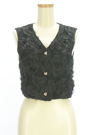クリックで大画像表示 WILLSELECTION(ウィルセレクション)の古着「花モチーフレースベスト(ベスト・ジレ)」大画像1へ