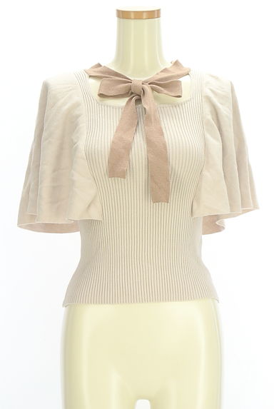クリックで大画像表示 REDYAZEL(レディアゼル)の古着「ボウタイ付きフレアスリーブリブニットトップス(ニット)」大画像1へ