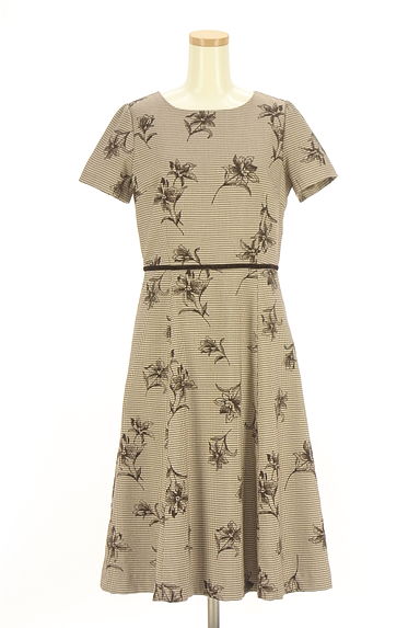 クリックで大画像表示 LAISSE PASSE(レッセパッセ)の古着「花柄フロッキーワンピース(ワンピース・チュニック)」大画像1へ