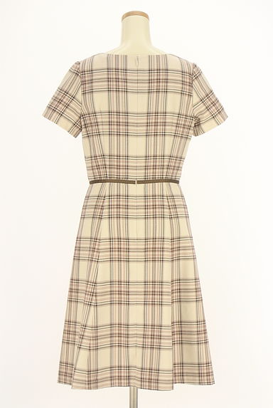 クリックで大画像表示 LAISSE PASSE(レッセパッセ)の古着「膝丈チェックフレアワンピース(ワンピース・チュニック)」大画像2へ