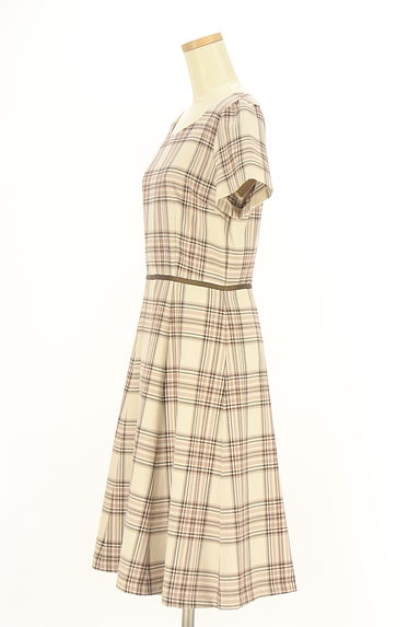 クリックで大画像表示 LAISSE PASSE(レッセパッセ)の古着「膝丈チェックフレアワンピース(ワンピース・チュニック)」大画像3へ