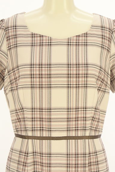 クリックで大画像表示 LAISSE PASSE(レッセパッセ)の古着「膝丈チェックフレアワンピース(ワンピース・チュニック)」大画像4へ