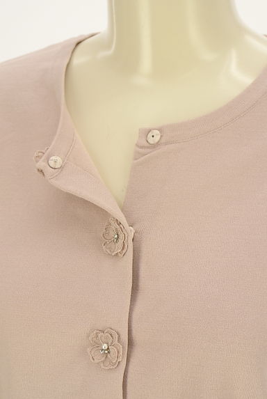 クリックで大画像表示 LAISSE PASSE(レッセパッセ)の古着「花飾り付きニットカーディガン(カーディガン・ボレロ)」大画像4へ