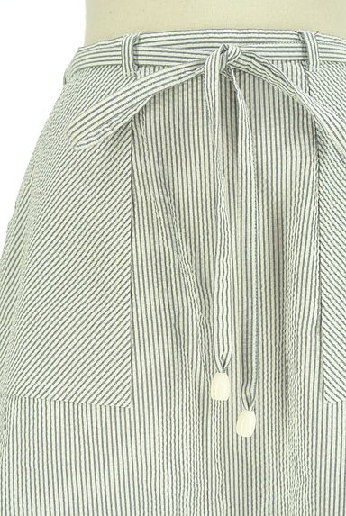 クリックで大画像表示 FUKUZO(フクゾー)の古着「膝丈サッカーストライプラップスカート(スカート)」大画像5へ