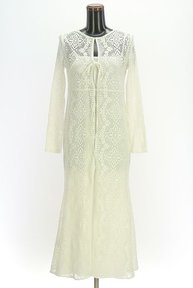 mystic（ミスティック）の古着「前後着透かし編みレースニットワンピース（ワンピース・チュニック）」大画像１へ