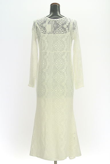 mystic（ミスティック）の古着「前後着透かし編みレースニットワンピース（ワンピース・チュニック）」大画像２へ