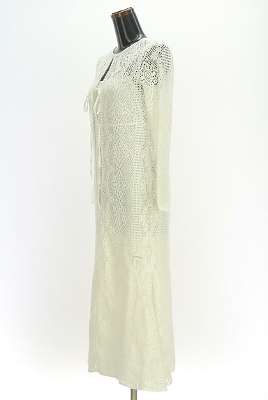 mystic（ミスティック）の古着「前後着透かし編みレースニットワンピース（ワンピース・チュニック）」大画像４へ