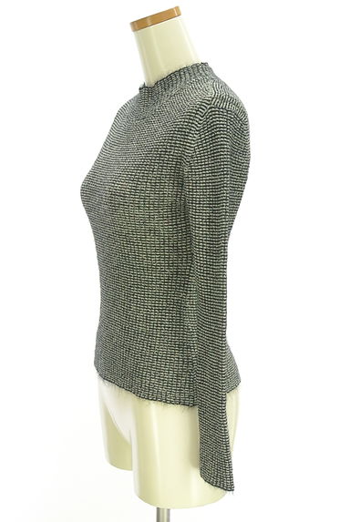 クリックで大画像表示 DES PRES(デプレ)の古着「ボーダー柄モックネックリブニットトップス(ニット)」大画像3へ