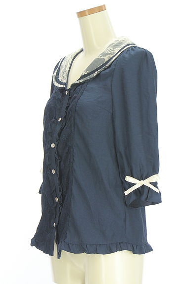 axes femme（アクシーズファム）の古着「7分袖レースブラウス（ブラウス）」大画像３へ