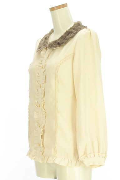 クリックで大画像表示 axes femme(アクシーズファム)の古着「フェイクファー襟フリルブラウス(ブラウス)」大画像3へ