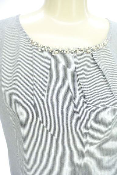 anySiS（エニィスィス）の古着「ノースリストライプ柄ペプラムカットソー（カットソー・プルオーバー）」大画像４へ