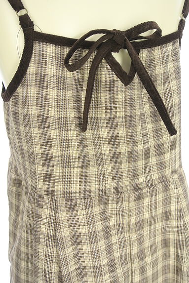 Samansa Mos2（サマンサモスモス）の古着「ehka sopo チェック柄キャミワンピース（キャミワンピース）」大画像５へ
